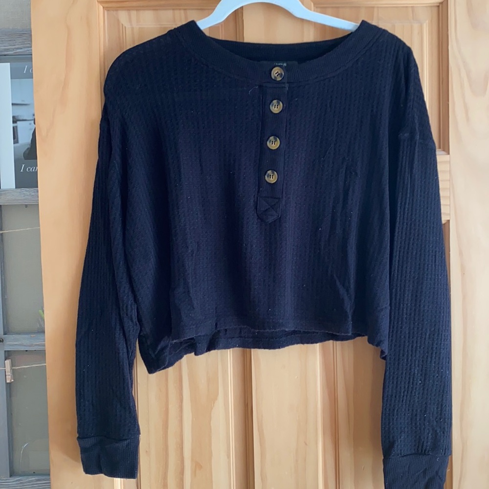 Oversized Cropped Sweater Forever 21